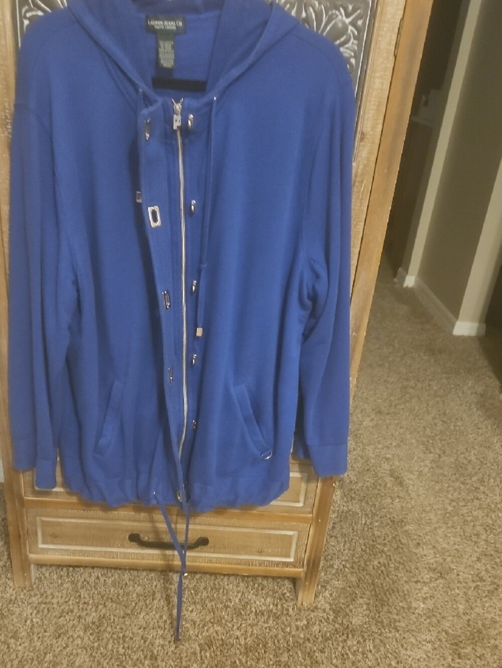 Ralph Lauren Royal Blue Hooded Bomber Jacket - Picture 4 of 5